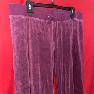 Juicy Couture Maroon Velour Track Pants